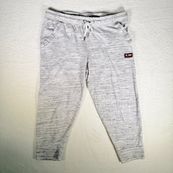 Tapout WWE Womens Gray Capri Workout Yoga Sweatpants Size Large Cotton Logo - Picture 1 of 7